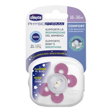 Chicco Succhietto Comfort Caucciù lum12m+1 Pezzo