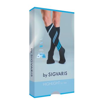 Sigvaris highlight men gambaletto normale punta chiusa black xl