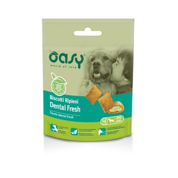 Oasy Cane Snack Biscotti Ripieni Adulto Dental Fresh 70 Gr
