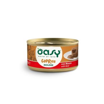 Oasy Gatto Caprice Mousse Adulto Manzo 85 Gr