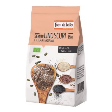Semi di lino scuri italia senza glutine bio 400 g