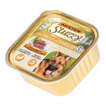 Stuzzy Cane Pate' Vaschetta Adulto Pollo & Coniglio 300 Gr