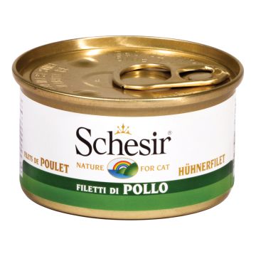 Schesir Gatto Lattina In Jelly Adulto Filetti Di Pollo 85 Gr