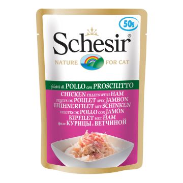 Schesir Gatto Busta In Jelly Adulto Pollo & Prosciutto 50 Gr