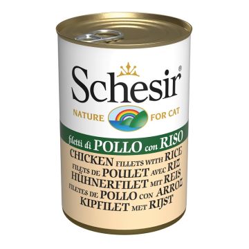 Schesir Gatto Lattina In Jelly Adulto Filetti Di Pollo & Riso 140 Gr