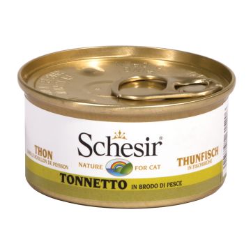 Schesir Gatto Lattina In Brodo Di Pesce Adulto Tonnetto 70 Gr