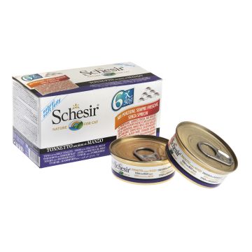 Schesir Gatto Lattina In Jelly Multipack Adulto Tonnetto & Manzo Cf. (6X50) Gr
