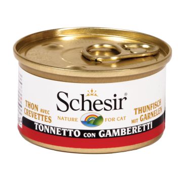 Schesir Gatto Lattina In Jelly Adulto Tonnetto & Gamberetti 85 Gr