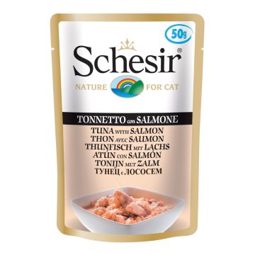 Schesir Gatto Busta In Jelly Adulto Tonnetto & Salmone 50 Gr