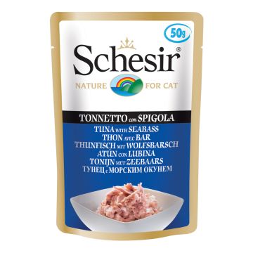Schesir Gatto Busta In Jelly Adulto Tonnetto & Spigola 50 Gr