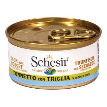 Schesir Gatto Lattina In Brodo Di Pesce Adulto Tonnetto & Triglia 70 Gr
