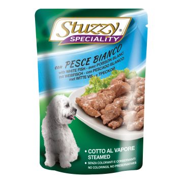 Stuzzy Cane Sfilaccetti Busta Adulto Pesce Bianco 100 Gr