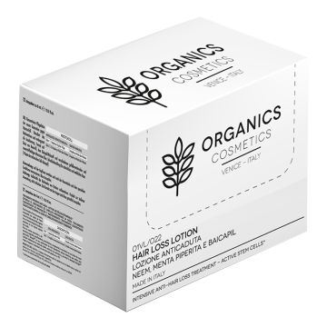Organics pharm hair loss lotion neem oil, peppermint and baicapil 12 fiale da 6 ml