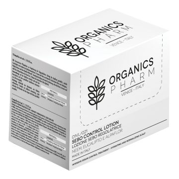 Organics pharm sebo control lotion neem, eucalyptus and alpaflor 12 fiale da 6 ml