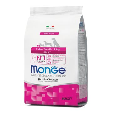 Monge Cane Natural Superpremium Adulto Extra Small Pollo 800 Gr