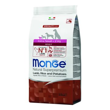 Monge extra small adult agnello riso & patate 2500 g