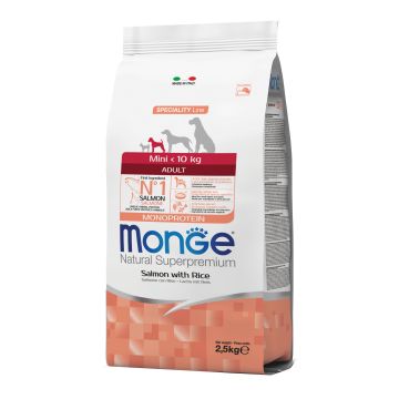 Monge Cane Natural Superpremium Adulto Mini Salmone & Riso 2,5 Kg