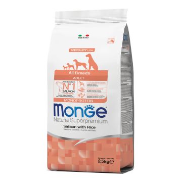 Monge Cane Natural Superpremium Adulto All Breeds Salmone & Riso 2,5 Kg