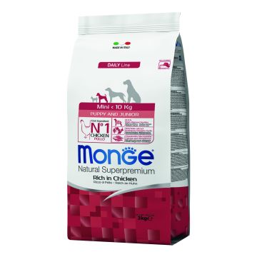 Monge Cane Natural Superpremium Puppy&Junior Mini Pollo 3 Kg