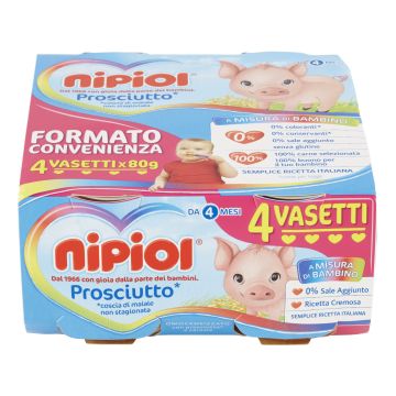 Nipiol omogeneizzato prosciutto 4 x 80 g