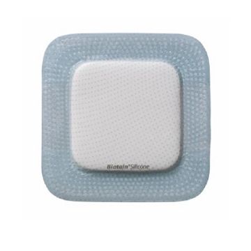 Medicazione biatain in schiuma di poliuretano con bordo adesivo in silicone 10x30 cm 5 pezzi