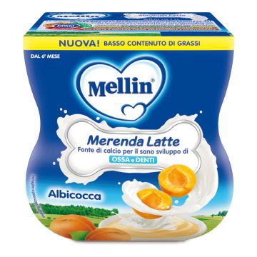 Mellin Merenda Latte Albicocca 2x100g