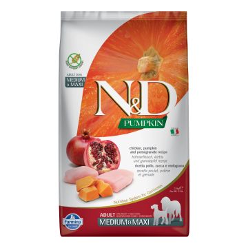 Farmina Cane N&D Pumpkin Adulto Medium&Maxi Pollo, Zucca & Melograno 2,5 Kg
