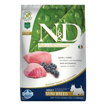 N&d gf pumpkin formula adult mini lamb&blueberry 7 kg N&d gf pumpkin formula adult mini lamb&blueberry 7 kg