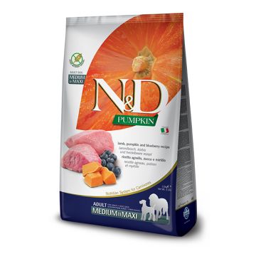 Farmina Cane N&D Pumpkin Adulto Medium&Maxi Agnello, Zucca & Mirtillo 12 Kg