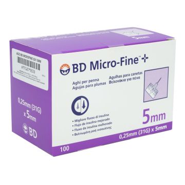 Ago per penna da insulina bd microfine gauge 31 5 mm 100 pezzi