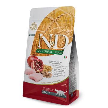 N&d low ancestral grain cat chicken & pomegranate adult 5 kg
