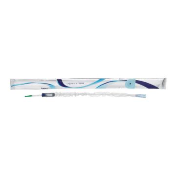 Catetere vescicale autolubrificante liquick x-treme rivestimento idrofilo diametro ch14 lunghezza 20 cm punta ergothan 2 fori sfalsati 30 pezzi