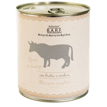 Barf cane trito di manzo con frutta e verdura 800 g