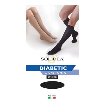 Diabetic knee-high nero 4-xl