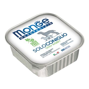 Monge Cane Monoprotein Vaschetta Adulto Solo Coniglio 150 Gr