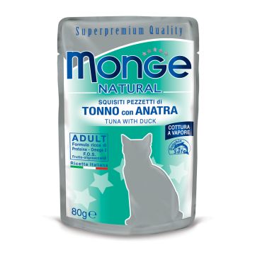 Monge Gatto Natural Busta Adulto Tonno & Anatra 80 Gr