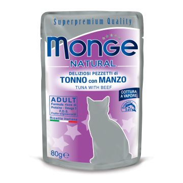 Monge buste tonno/manzo 80g