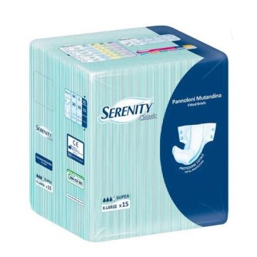 Pannolone a mutandina serenity classic super xl 15 pezzi