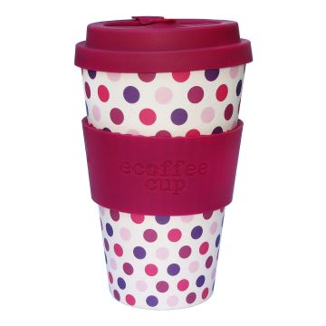 Pink plka ecotazza bambu'