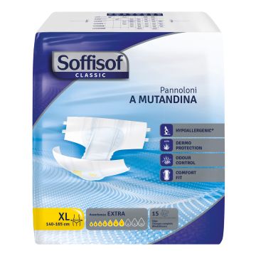 Soffisof classic pannolino mutandina extra  xl 15 pezzi
