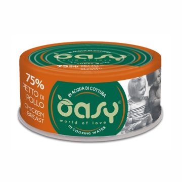 Oasy Gatto More Love In Lattina Adulto Pollo & Prosciutto 70 Gr