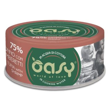 Oasy Gatto More Love In Lattina Adulto Tonno & Gamberetti 70 Gr