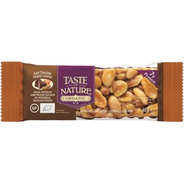 Taste of nature barretta alle arachidi e caramello con cioccolato fondente  bio 40 g