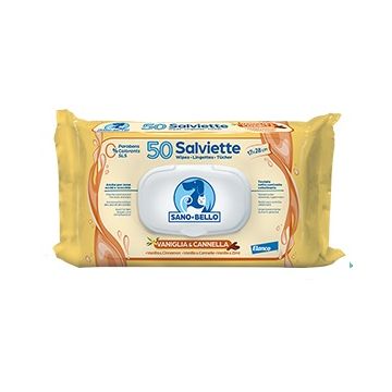 Sano e bello salviette detergenti nf alla vaniglia e cannella 50 pezzi