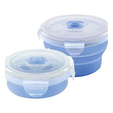 Nuvita contenitori in silicone 230 ml blu