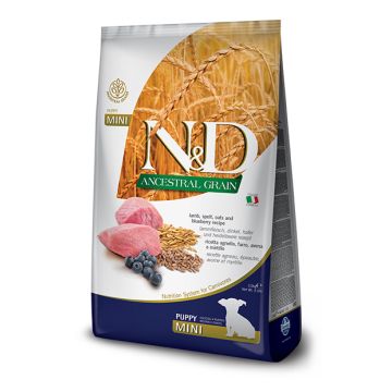 N&d low grain dog lamb & blueberry puppy mini 7 kg