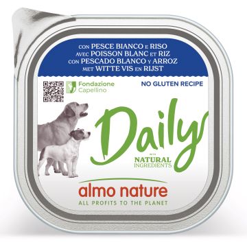 Daily menu dog pesce bianco riso 300 g