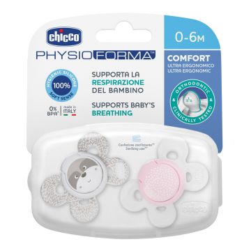 Chicco Succhietto Comfort Silicone girl 0-6m+ 2pezzi