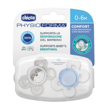 Chicco Succhietto Comfort Silicone boy 0-6m+ 2pezzi