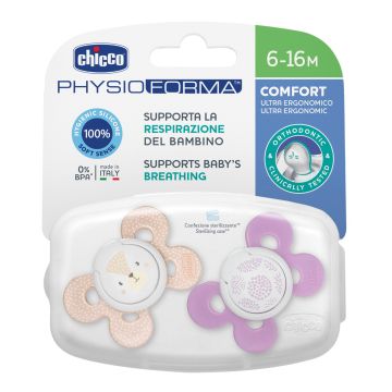 Chicco Succhietto Comfort Silicone girl 6-12m 2 pezzi